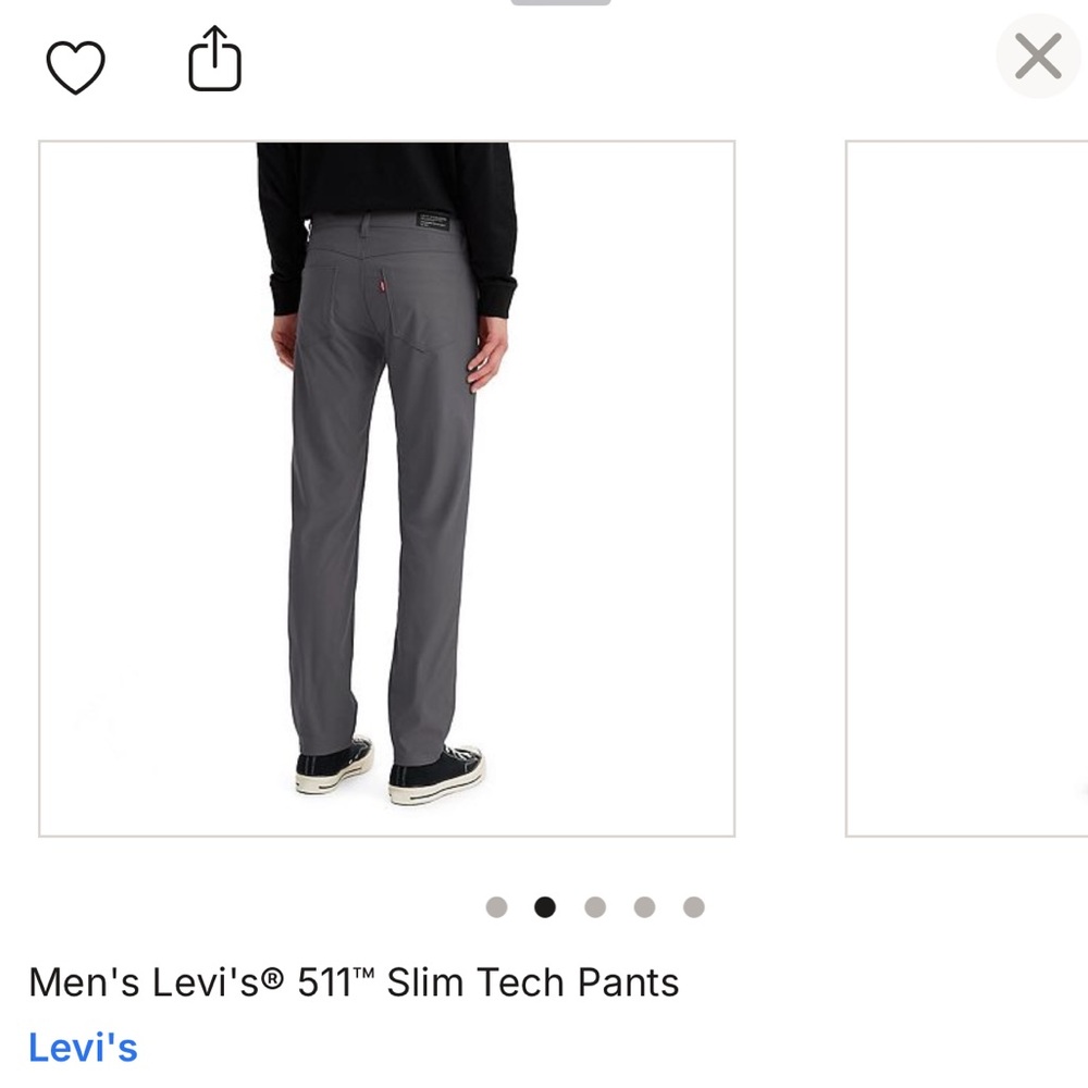 3 x pairs Levi 511 Slim Tech 5 pocket pants - Picture 5 of 12